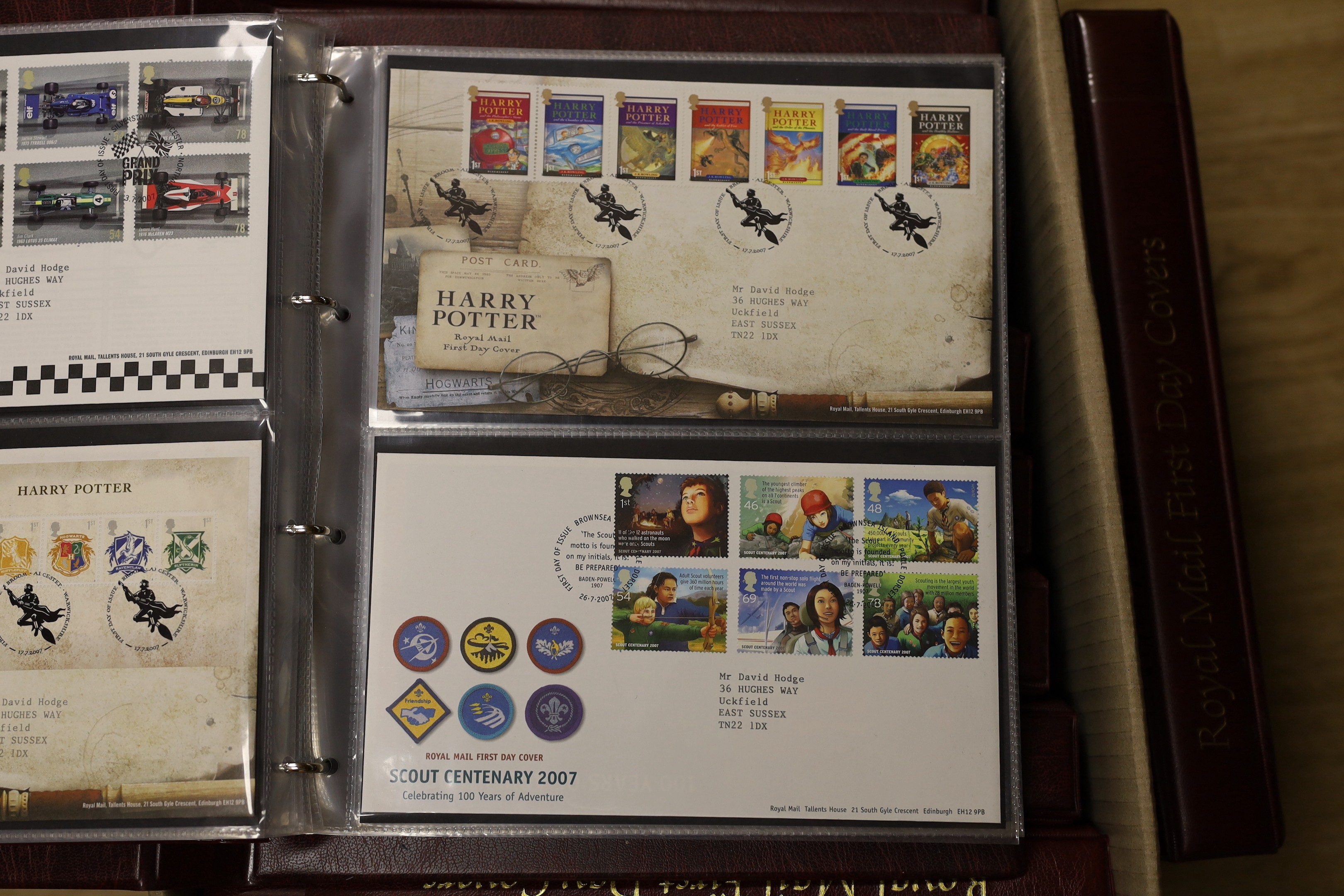 Ten albums of First Day Covers